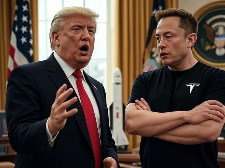 Trump arguing with musk